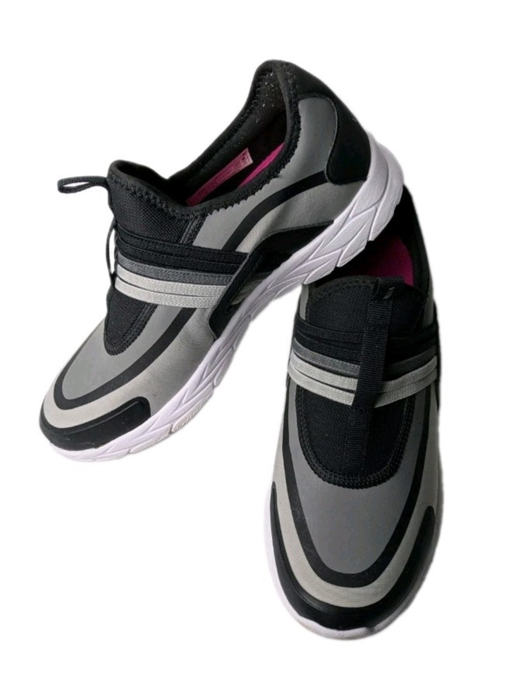 Vionic Women's Black and Gray Slip-On Athletic Sneakers